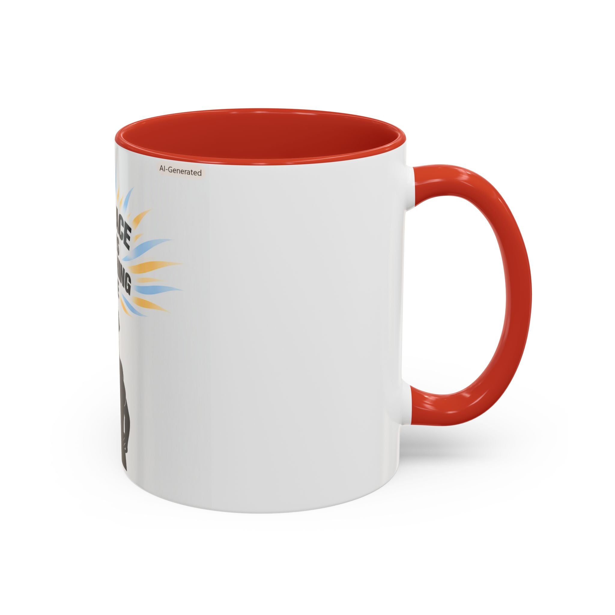 My Peace Means Everything to Me Accent Coffee Mug — Inspirational Self-Care Ceramic Mug