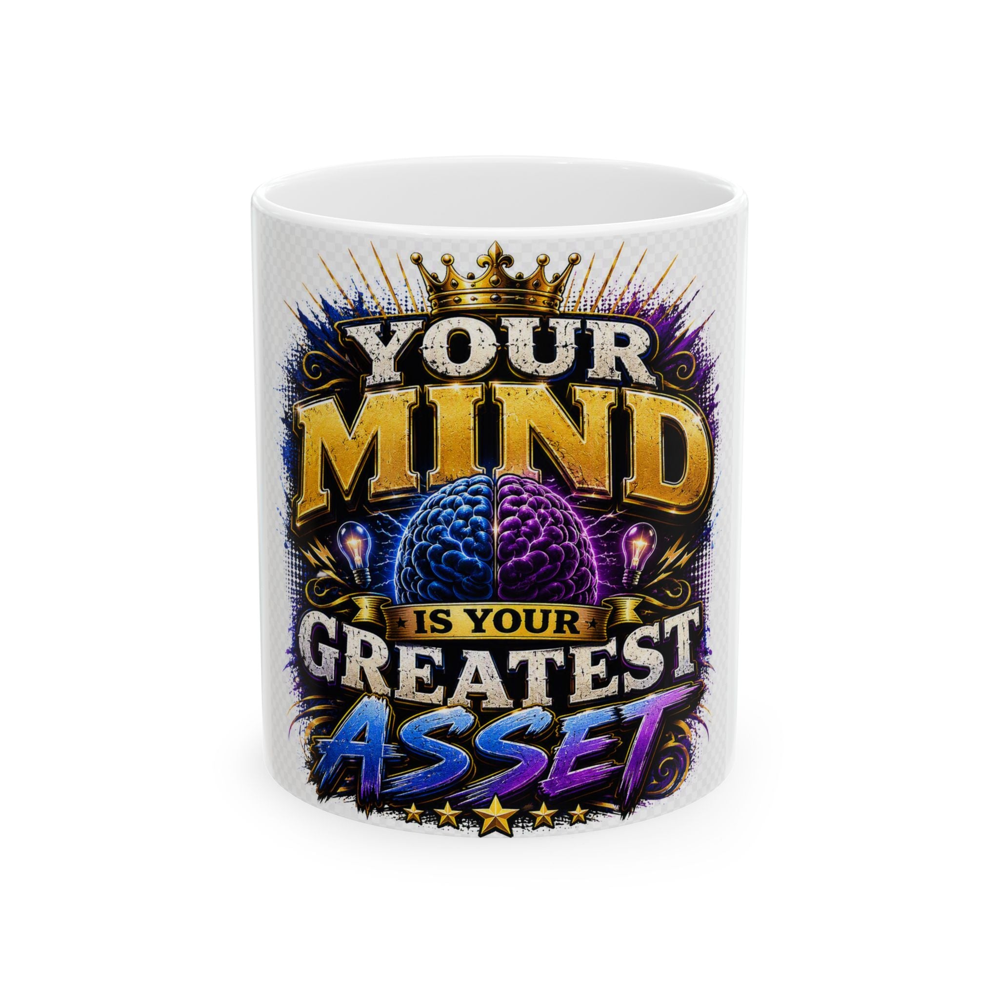 Inspirational Coffee Mug — "Your Mind Is Your Greatest Asset" Motivational Ceramic Cup (11oz/15oz)