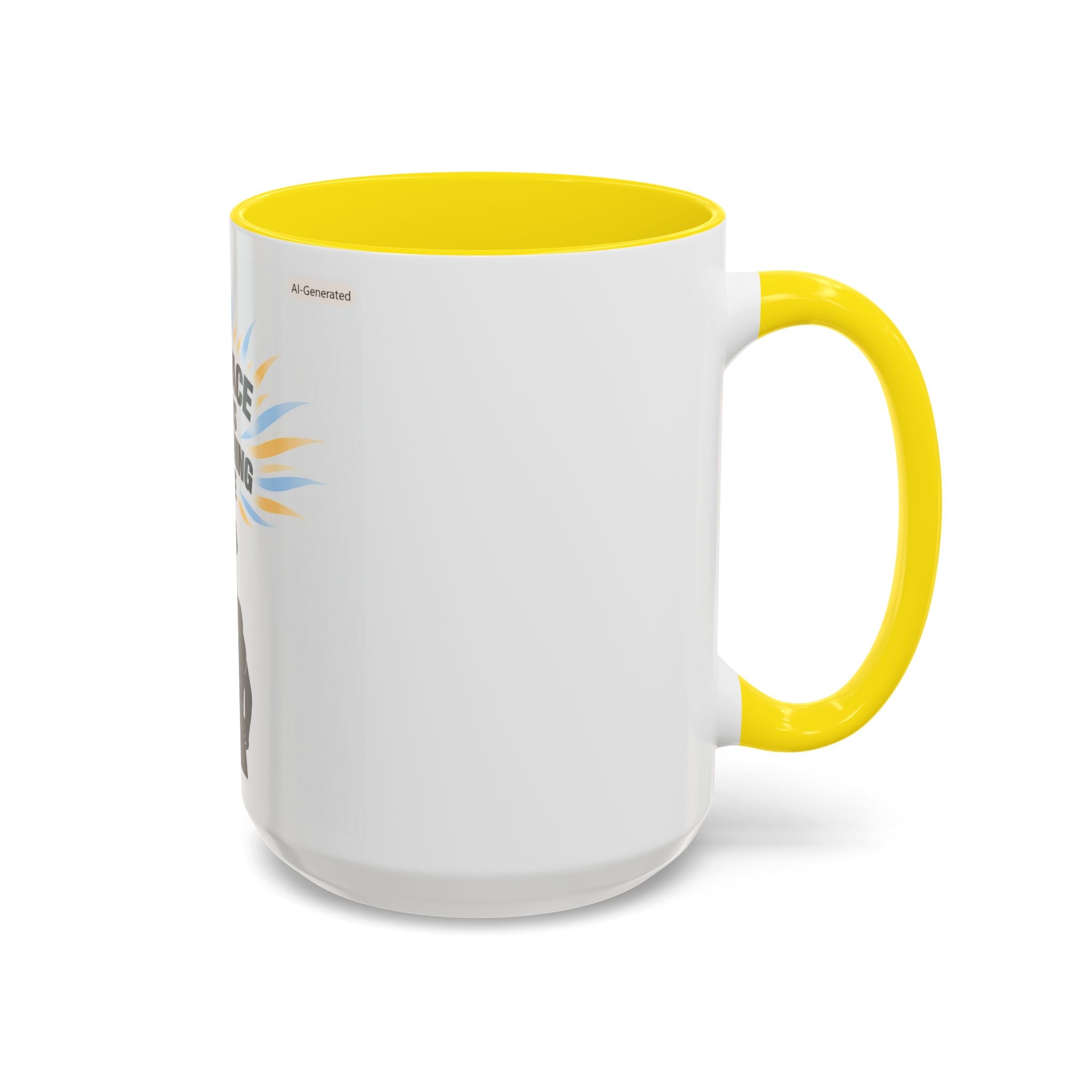 My Peace Means Everything to Me Accent Coffee Mug — Inspirational Self-Care Ceramic Mug