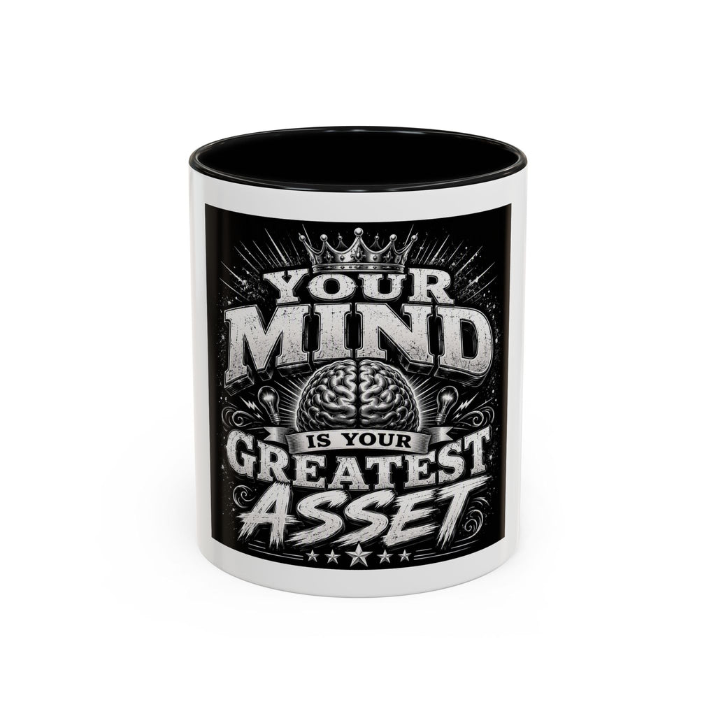 Motivational Coffee Mug — "Your Mind Is Your Greatest Asset" Accent Mug (11/15oz)
