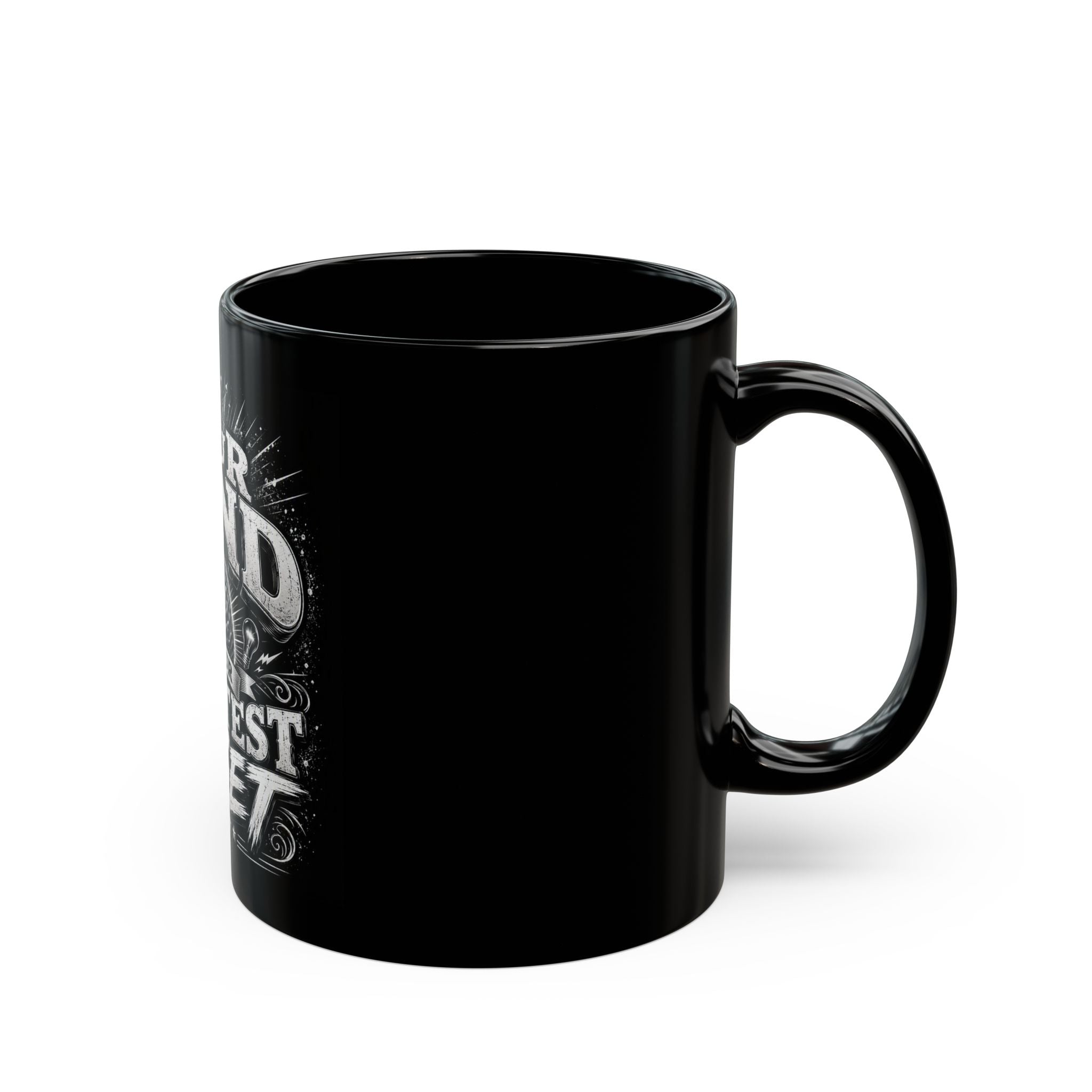 Inspirational Black Mug - "Your Mind Is Your Greatest Asset" Coffee Cup