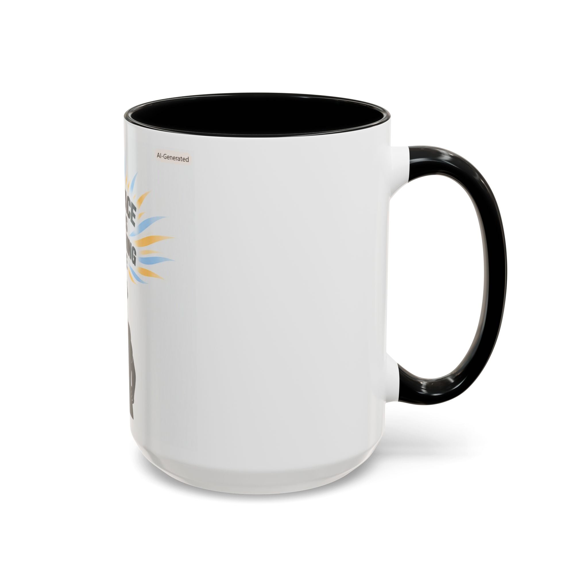 My Peace Means Everything to Me Accent Coffee Mug — Inspirational Self-Care Ceramic Mug